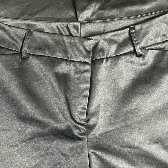 New York & Company Black Straight Leg Pants, Shinny Look. Sz 12 - Picture 9 of 11